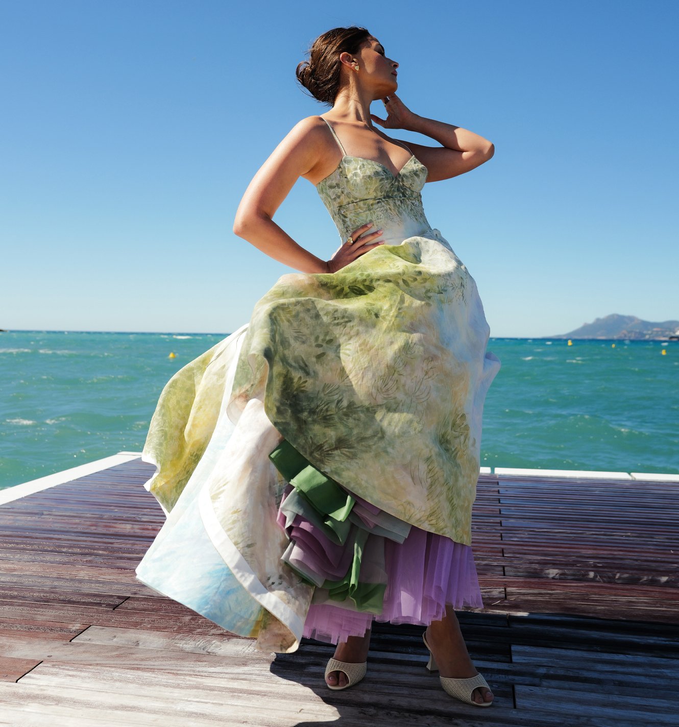 Hand-Painted French Riviera Dress × Rhea Kapoor